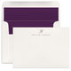 Classic Script Initial Letterpress Flat Note Cards Image 3 of 3
